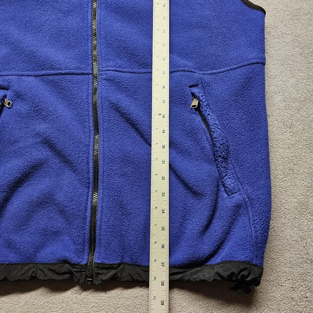 The North Face Denali Fleece Vest Mens Large Royal Blue Full Zip Hiking Retro